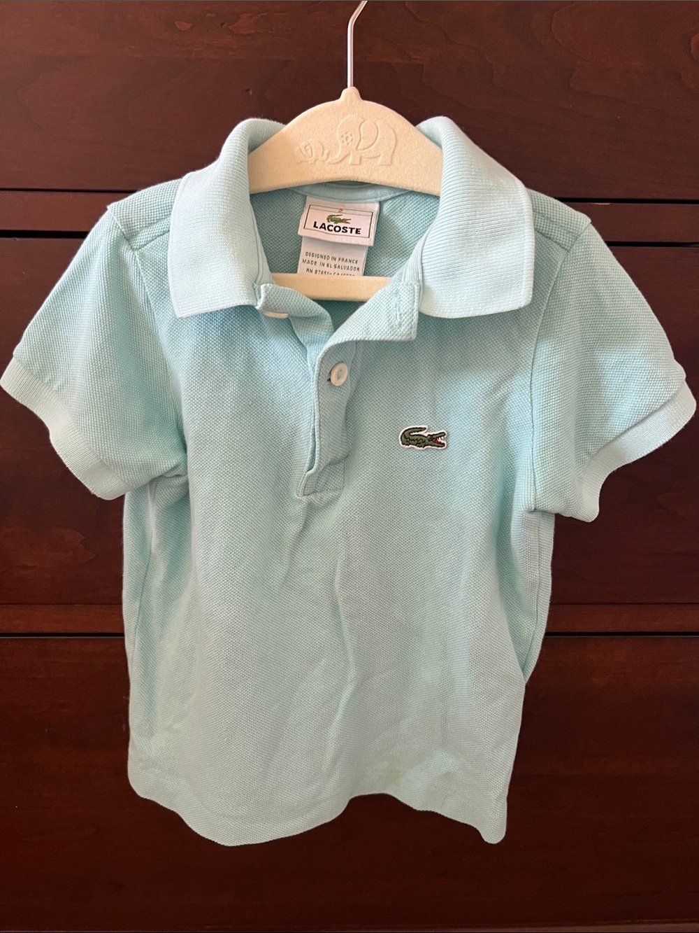 Lacoste turquoise Blue Pique Polo Shirt with Crocodile Logo